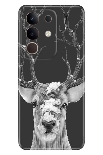 Cekuonline Vivo Y29 Case Decorative Silicone Printed Cover Reindeer