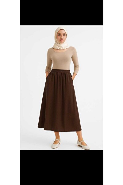 ALMİNA Scuba Kiloch Skirt with Pockets