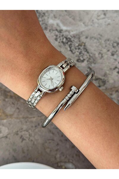 Twelve ساعة يد نسائية بيضاوية صغيرة عتيقة الطراز