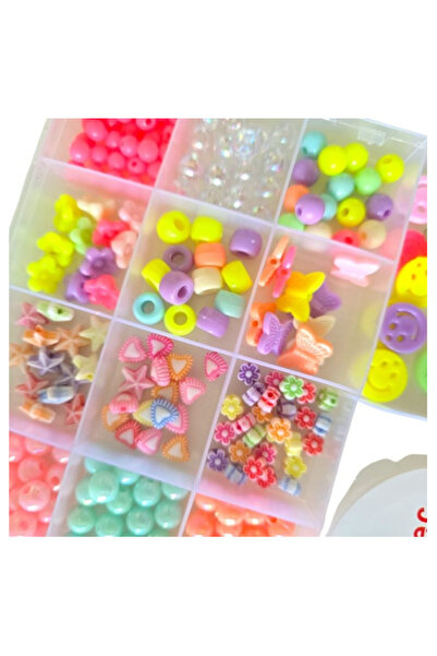 OEM Set margele DIY pentru brățări, 300 buc, multicolor, dimensiuni 13x13cm