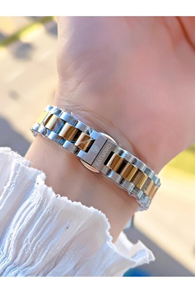 Raymond 2 Years Warranty Steel Case and Strap Does Not Blacken Color 5 Atm Women's Wristwatch 611189.3