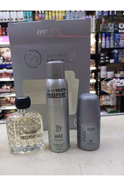 Youth Passport Jazz Edp men 100 ml +deodorant +roll on parfüm seti