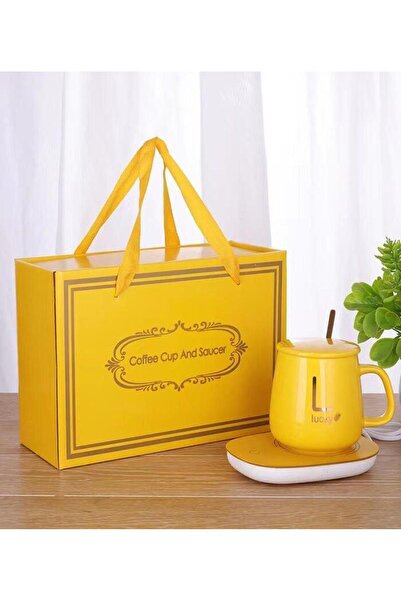 lstri Lucky Designed Electric Heated Lid Warm Keeping Warmer Coffee Mug Cup Cup (with Plug)