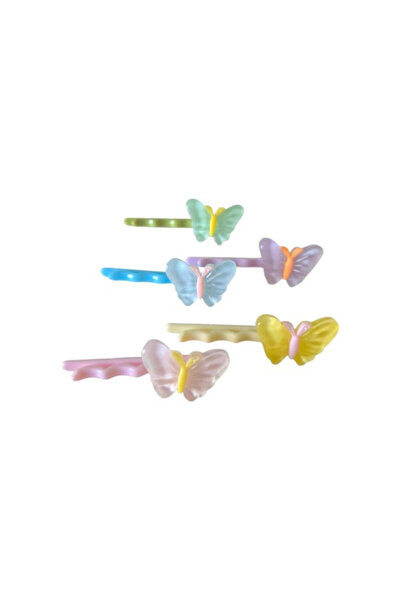 OEM Set agrafe cu fluturași, 6 buc, multicolor, 5.5cm