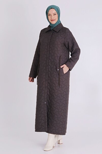 behrem Veka Plus Size Hijab Snap Fastener Quilted Ferace 2820