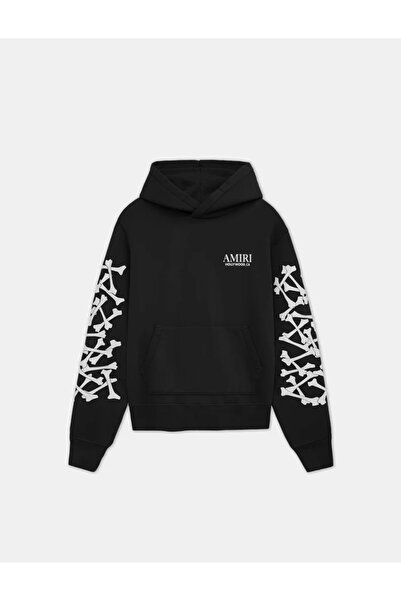 Amiri KEMIKLERLE YIĞILMIŞ KAPÜŞONLU SWEATSHİRT