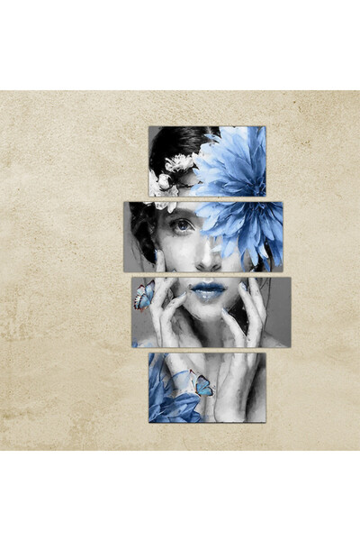 Generic لوحه جداريه - رسمة إمرأه - 300938 - مقسمه أربعة قطع