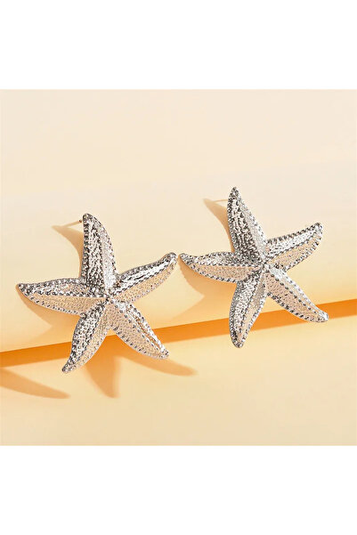 LORS Cercei mari stea de mare argintii