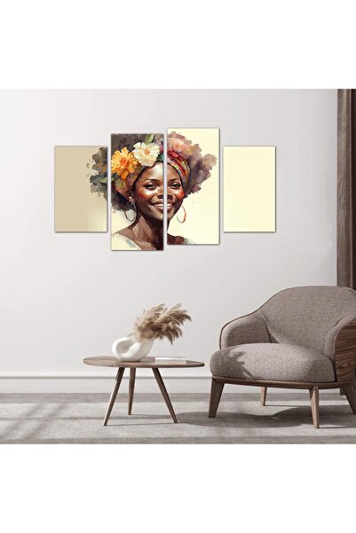 Generic لوحه جداريه رسمة إمرأّه - ٢٤١٦٦ - مقسمه أربعة قطع