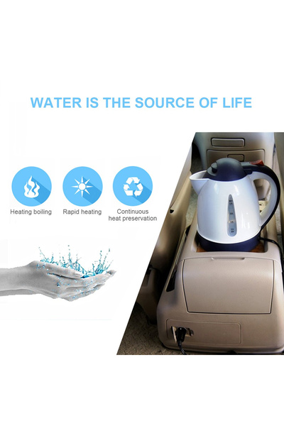 Generic 12V 150W 1L SM-408 Car Electric Kettle: Quick Boil, Auto-Off, Dry-Boil Protect