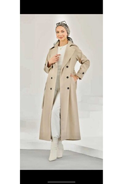 ALMİNA Full-Length Lined Trench Coat