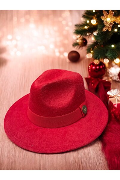 OWOW HAT Red Hard Panama Hat