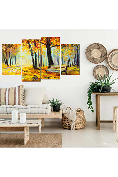 Generic لوحه جداريه - جلسة وسط الطبيعه - ٢١٠٠٣ - مقسمه أربعة قطع