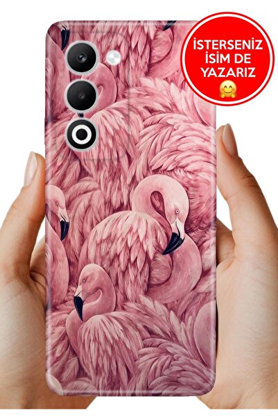 OPPO A5 5G Kılıf Kapak Silikon Cover Case Flamingo Pattern