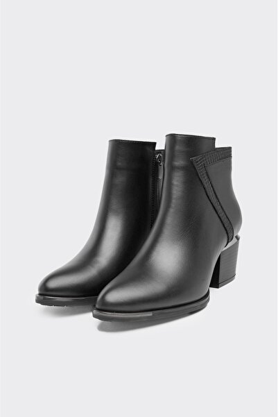 derinet Hakiki Deri Klasik Fermuarlı Kadın Bot