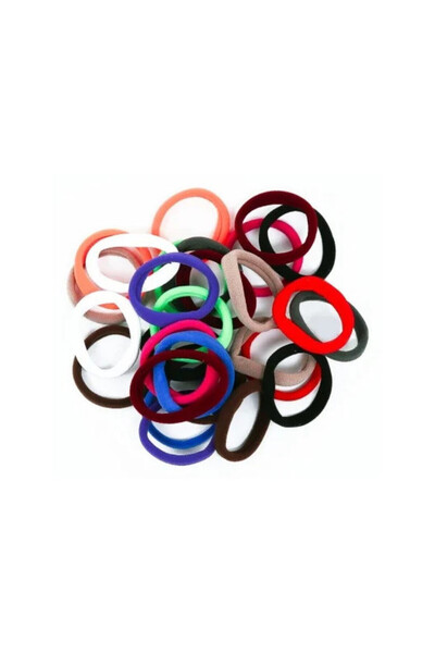 OEM Set elastice medii pentru păr, multicolor, 30 buc, 4.5cm