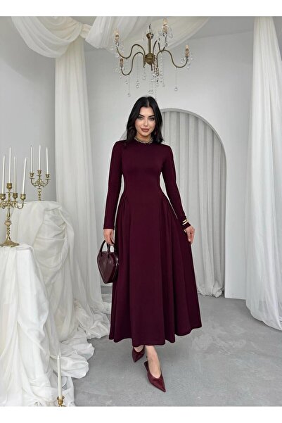 Julidress Piliseli Midi Uzun Boy Premium Kalem Abiye Davet Elbisesi