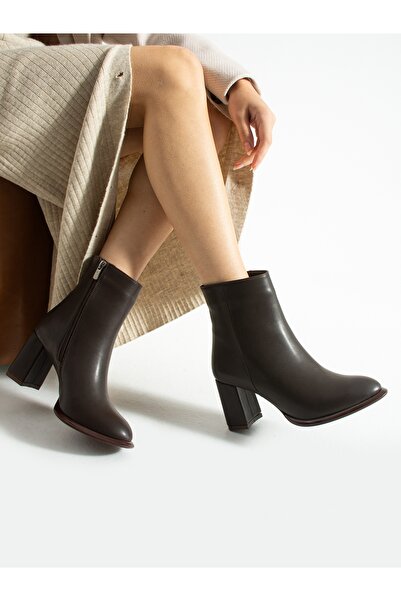 ALEMDAR AYAKKABI NOTTE Kahve Deri Kadın Bot