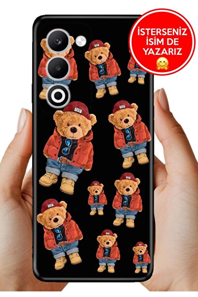 OPPO A5 5G Kılıf Trend Desenli Esnek Kapak Bear Teddy