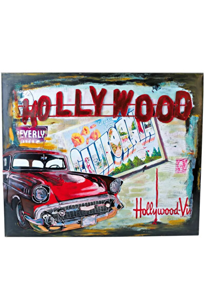 Small Foot Tablou Metalic Vintage „Mașină Hollywood”, 60 x 50 cm