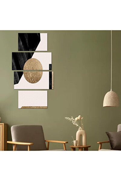 Generic لوحه جداريه مودرن فن تجريدي - 24103 - مقسمه أربعة قطع