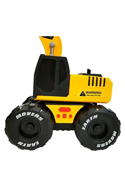 Vervo.ro pentru minți curioase Excavator Toy with Sound and Light Functions, Push & Go, 27 x 15 x 16 cm, 3 years +