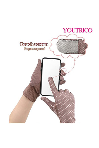 Youtrico 3 Pairs Women UV Protection Sunblock Gloves Touchscreen Gloves for Driving Riding,Sports sunscreen