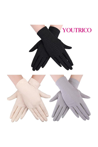 Youtrico 3 Pairs Women UV Protection Sunblock Gloves Touchscreen Gloves for Driving Riding,Sports sunscreen