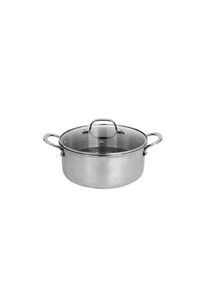 Zilan ZLN9648 Pot with Lid, Tri-Ply Stainless Steel, Non-Stick, 24 cm, 4.3 L
