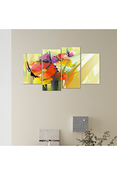 Generic لوحه جداريه - زهور - ٦٧٢ - مقسمه أربعة قطع