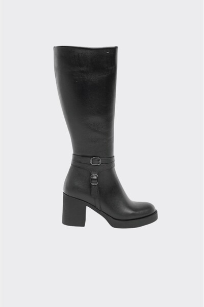 derinet Hakiki Deri Fermarlı Kadın Çizme