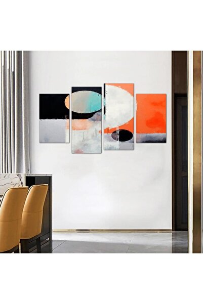 Generic لوحه جداريه مودرن فن تجريدي - 24054 - مقسمه أربعة قطع