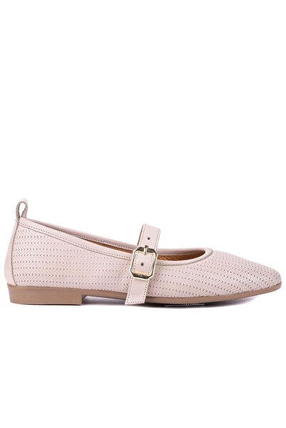 SailLakers - Silver Color Genuine Leather Women's Ballerinas 261-25by1425057