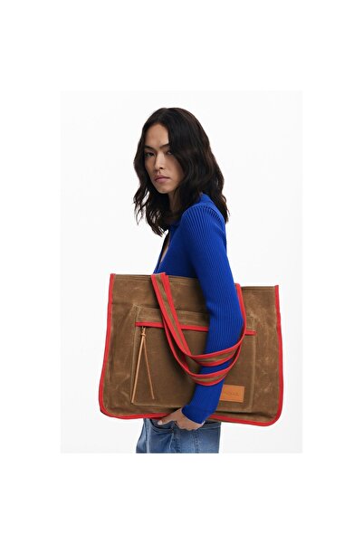 Desigual Versatile, travel/shopping, hand and shoulder bag, Desigual, Mediterranea Khiva series, Camel