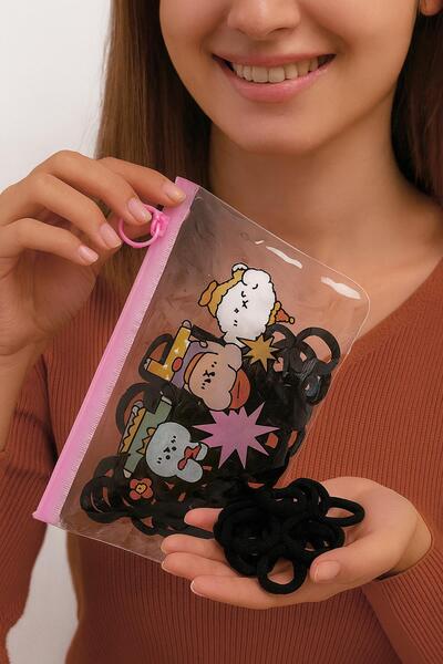 New Obsessions 50 Pcs Flexible Black Rubber Buckle Inside the Bag