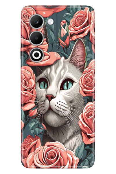 OPPO A5 5G Kılıf Trendy Silikon Baskılı Canım Kedim