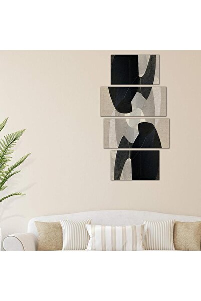 Generic لوحه جداريه مودرن فن تجريدي - 24119 - مقسمه أربعة قطع