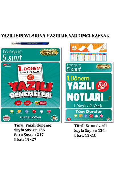 Tonguç Yayınları 5. Sınıf Yazılı Denemeleri 1. Dönem 1 ve 2. Yazılı ve Yazılı...