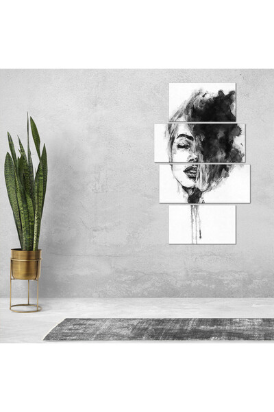 Generic لوحه جداريه - رسمة إمرأه - 300936 - مقسمه أربعة قطع