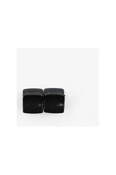 OEM Set 12 x 10 Clești de Păr Geometrici, negru, lucios, dimensiuni 2x2x2cm