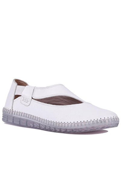 SailLakers Sail Lakers - White Color Genuine Leather Laceless Women's Sandals
