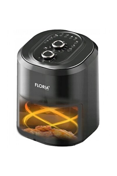 Floria Friteuză cu aer ZLN8009, Neagră, 1360W, 6L, Temperatură reglabilă