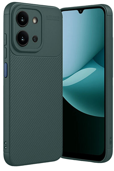 UnDePlus Xiaomi Redmi 15C Kılıf Karbon Silikon Case Kapak