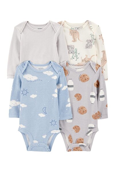 Carter's Baby Boy Long Sleeve 4-Piece Bodysuit