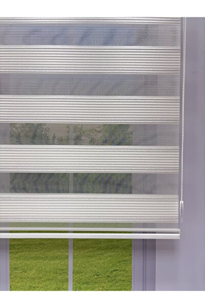 donatti perde ANKA Serisi Gri Simli Zebra Perde – Gündüz Gece Kullanım, Stor Mekanizmalı