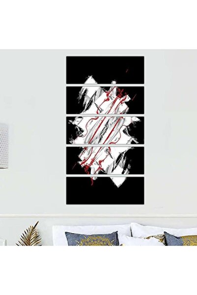 Generic Modern Abstract Art Wall Panel - 24007 - Divided into five equal pieces