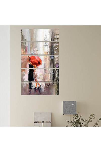 Generic Wall panel - romantic drawing - 30051 - divided into five equal pieces