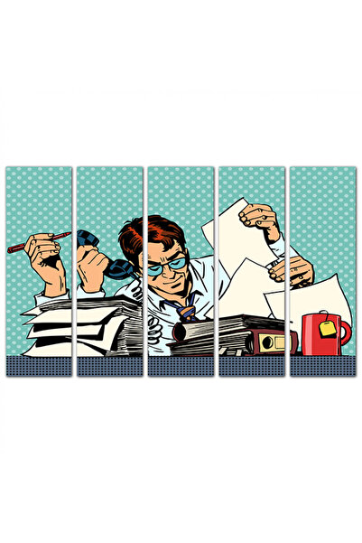 Generic Wall panel - Pop art - Busy - 1560 - Divided into five equal pieces