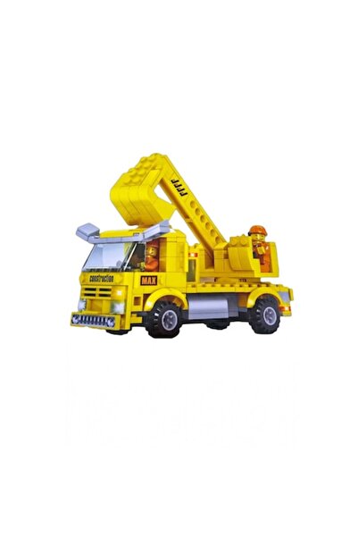 Doty Construction Set Engineer Cars 2 in 1, Excavator and Utility Truck with Lift, 2 Figures, 230 Pieces,