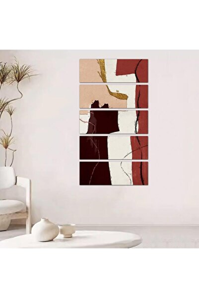 Generic Modern Abstract Art Wall Panel - 24075 - Divided into five equal pieces
